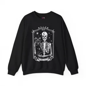 Skeleton Cat Crewneck Sweatshirt