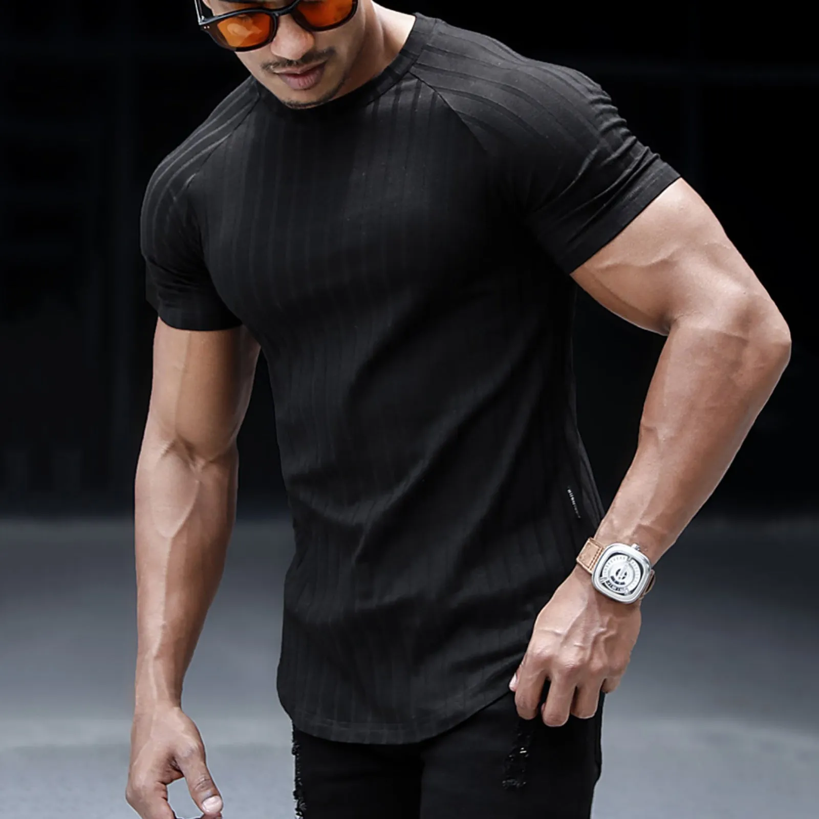STRIPED RAGLAN TEE