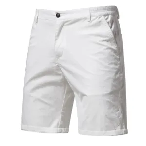 Summer 100% Cotton Solid Shorts Men High Quality Casual Business Social Elastic Waist Men Shorts 10 Colors Beach Shorts