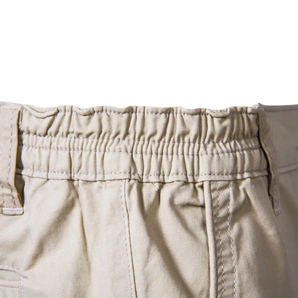 Summer 100% Cotton Solid Shorts Men High Quality Casual Business Social Elastic Waist Men Shorts 10 Colors Beach Shorts