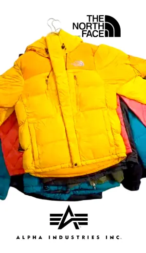TNF Alpha Industries Bomber and Puffer Jackets  37 Pieces