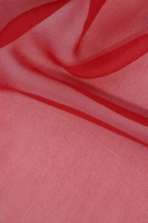 Tomato Red Silk Georgette Fabric