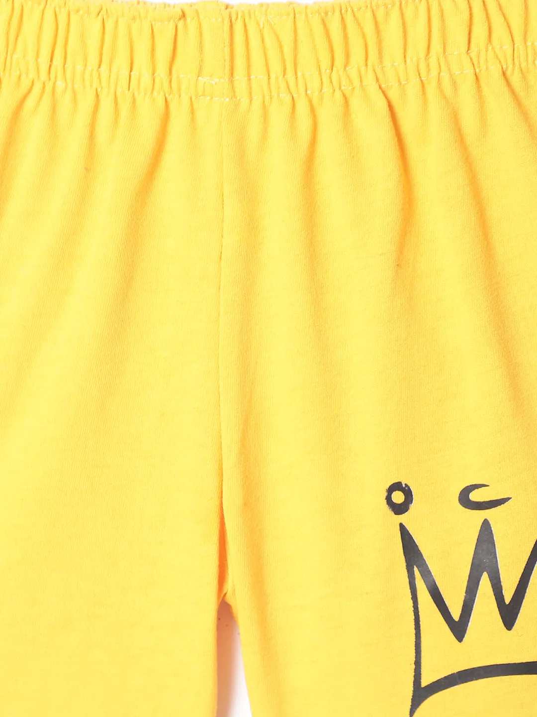 Vimal Jonney Printed  Yellow Regular Fit Cotton blended Shorts For Kids
