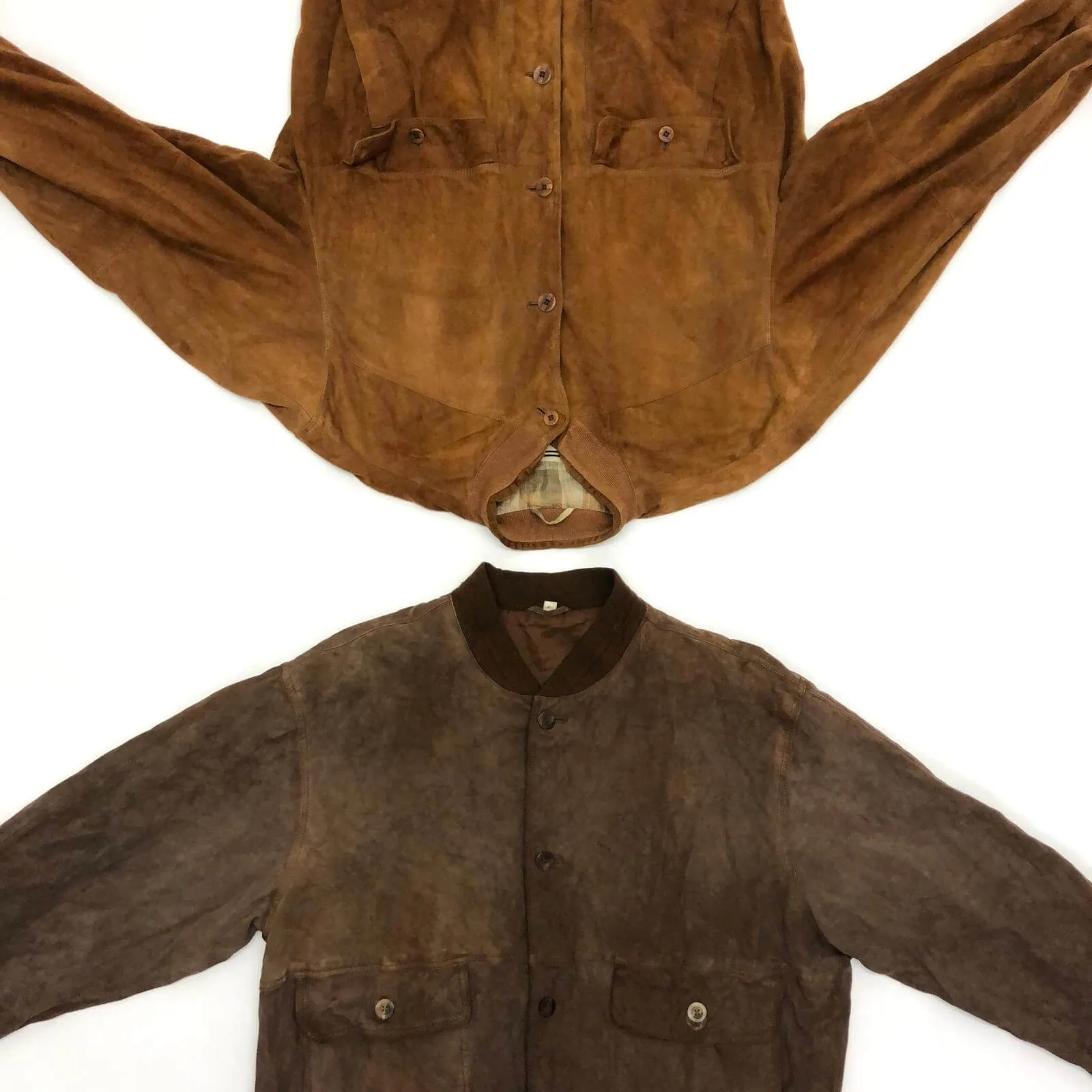 Vintage Suede Bomber Jackets