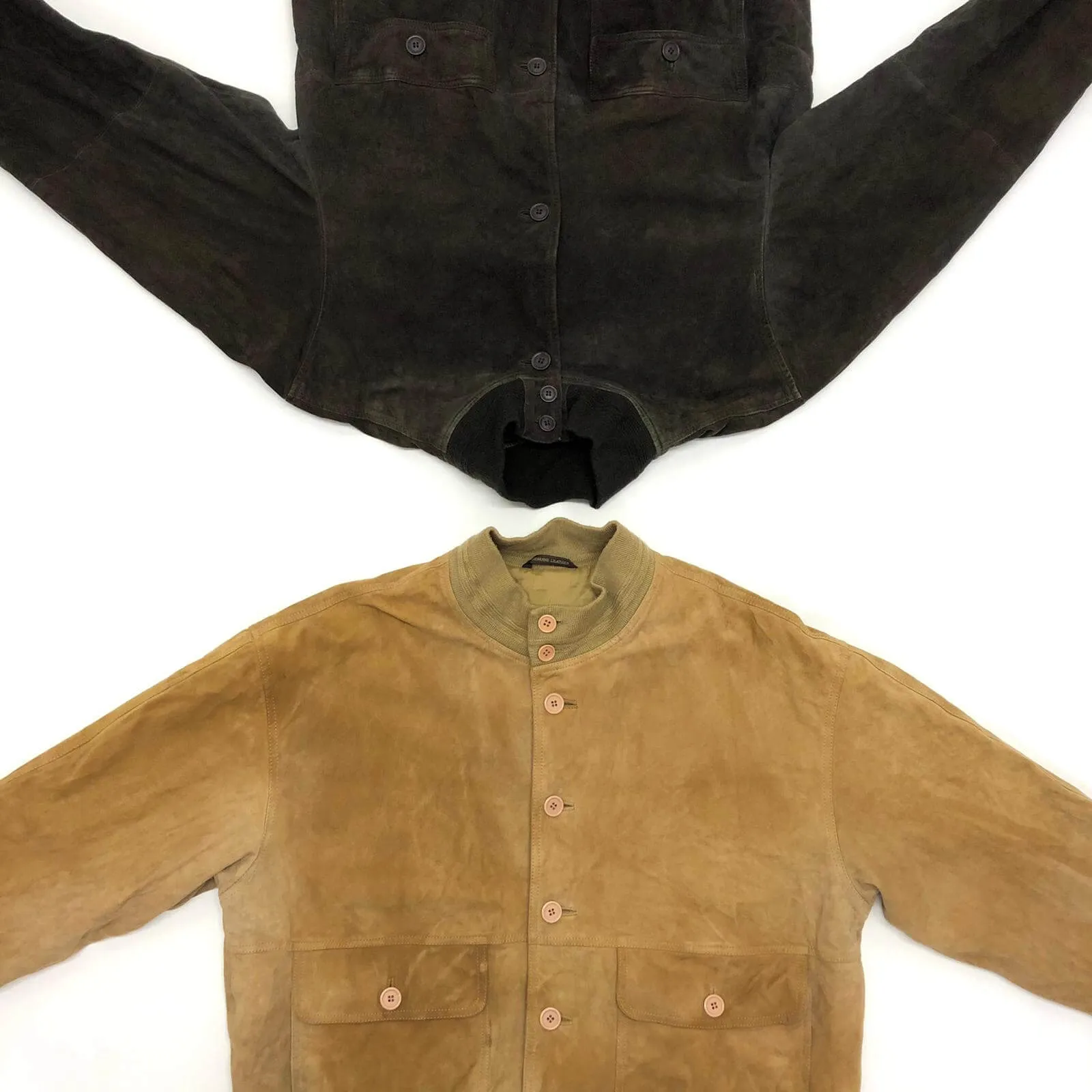 Vintage Suede Bomber Jackets