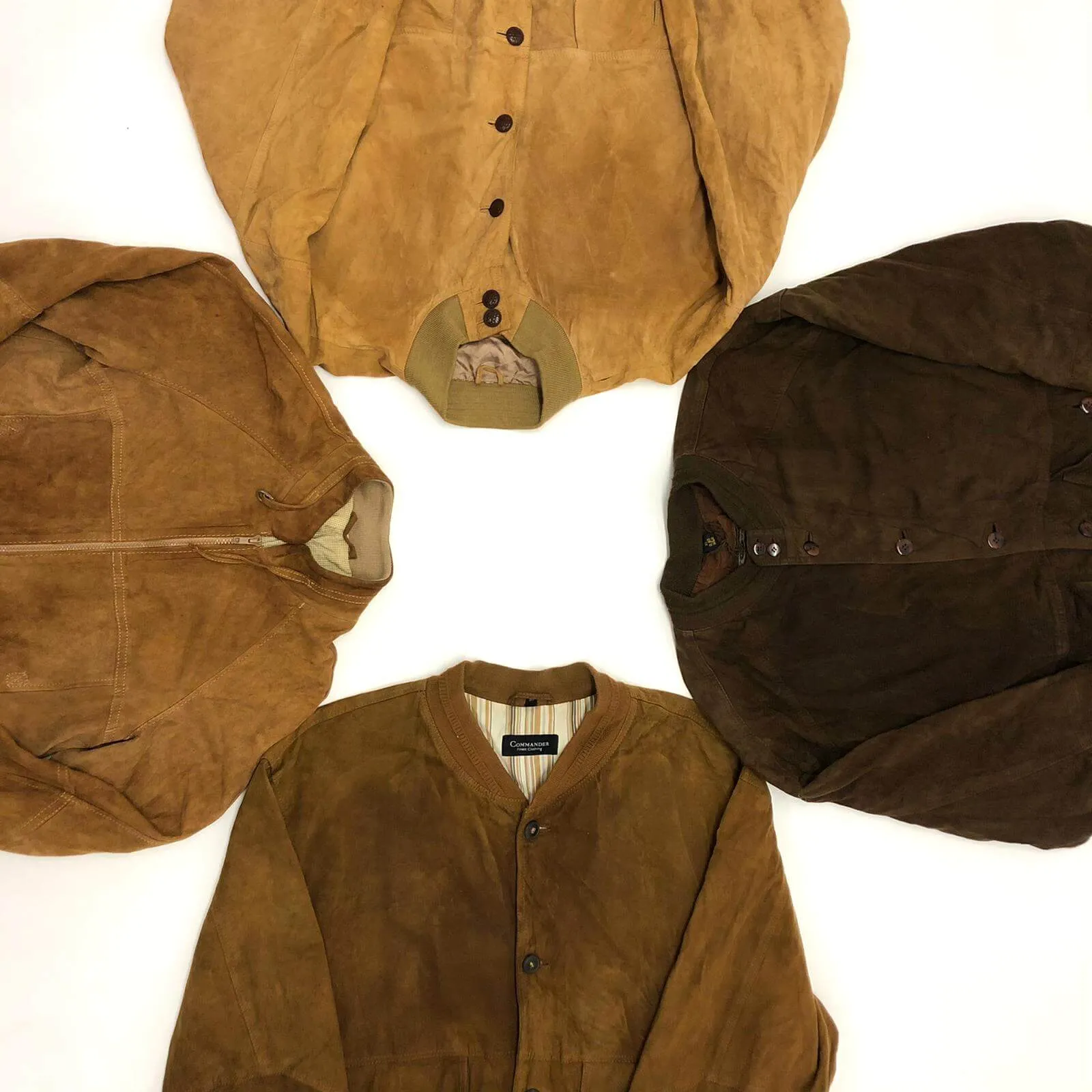 Vintage Suede Bomber Jackets