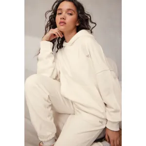 White Self Club Oversized Hoodie