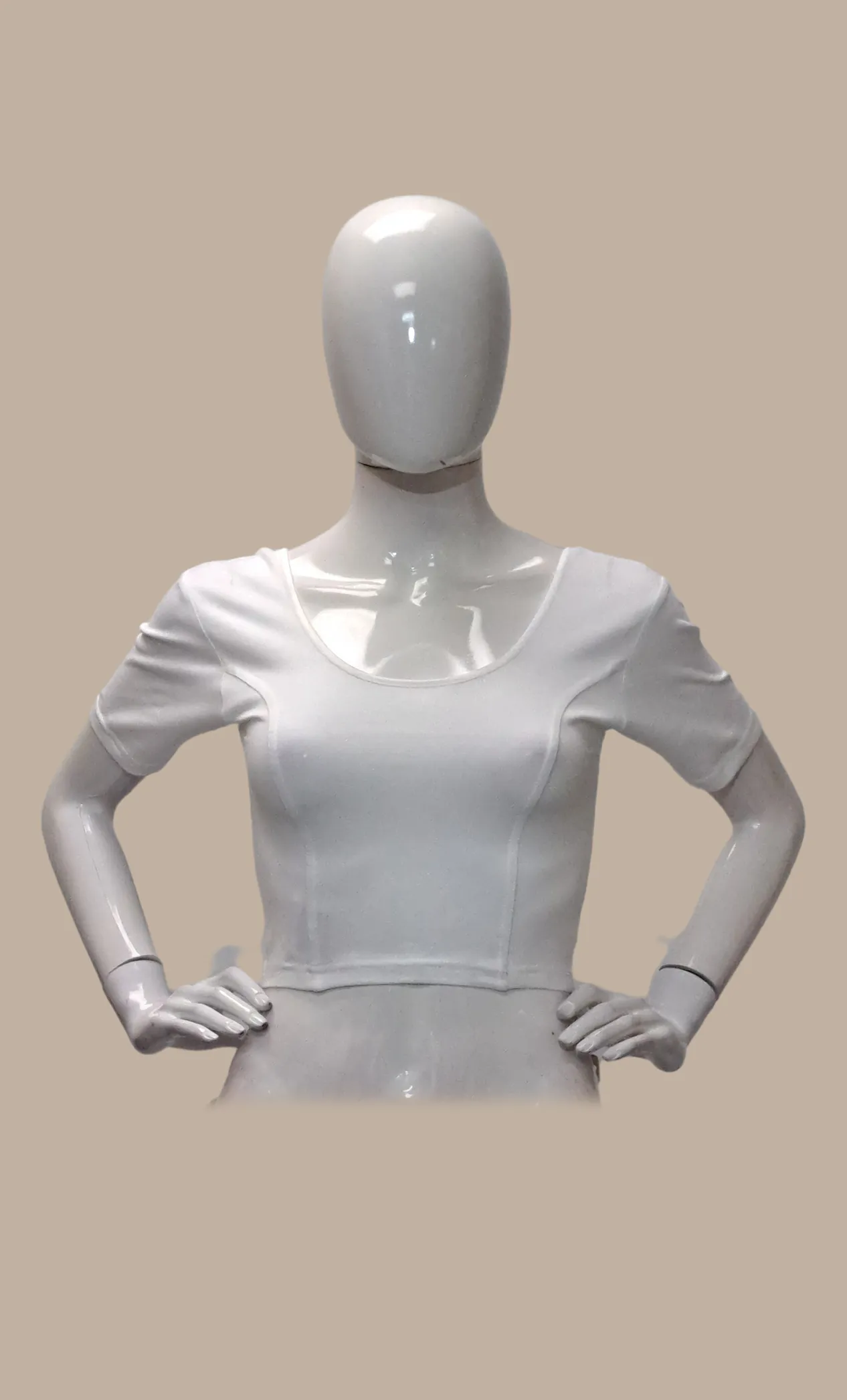 White Stretch Blouse