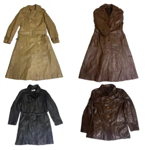 Winter Unique Colour Leather Trench Coats(SS-037)