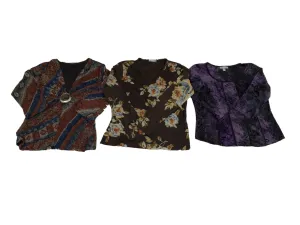 Y2k 2024 - Blue Green Cute Blouses Mix - 30 pcs