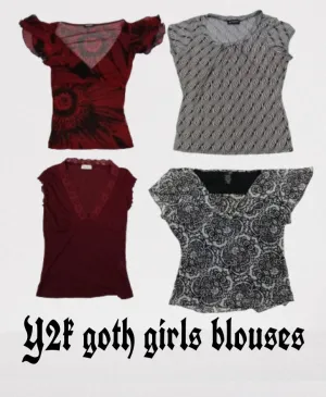 Y2k goth girls blouses
