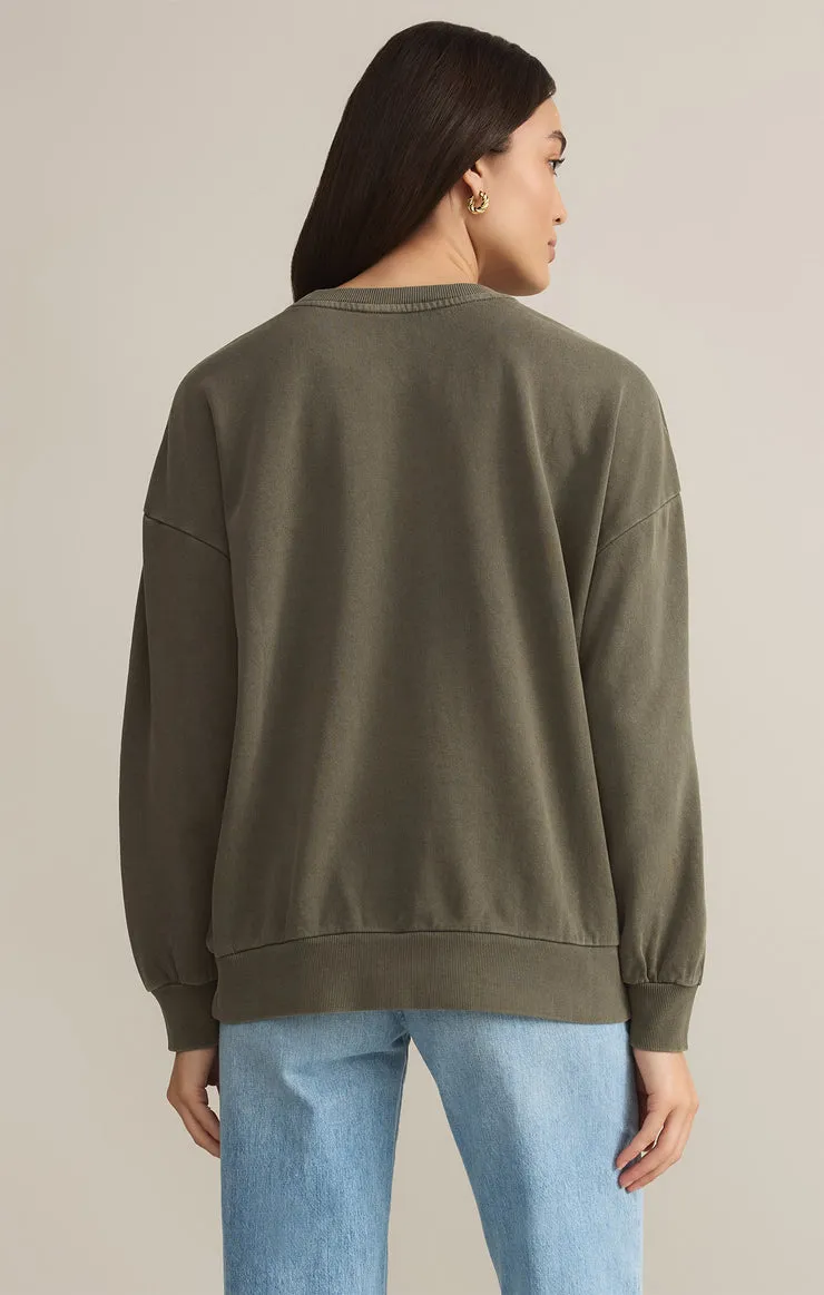 Z-Supply Diamond Sunday Sweatshirt - GRAPE LEAF